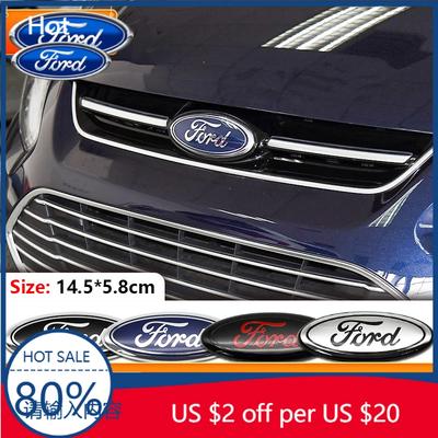 Car Sticker 2026 Ford New 2025 Hot 1PC 14.5CM Car Front Hood Emblem Badge Sticker Logo For Ford Mondeo Explorer Edge Focus Fiest
