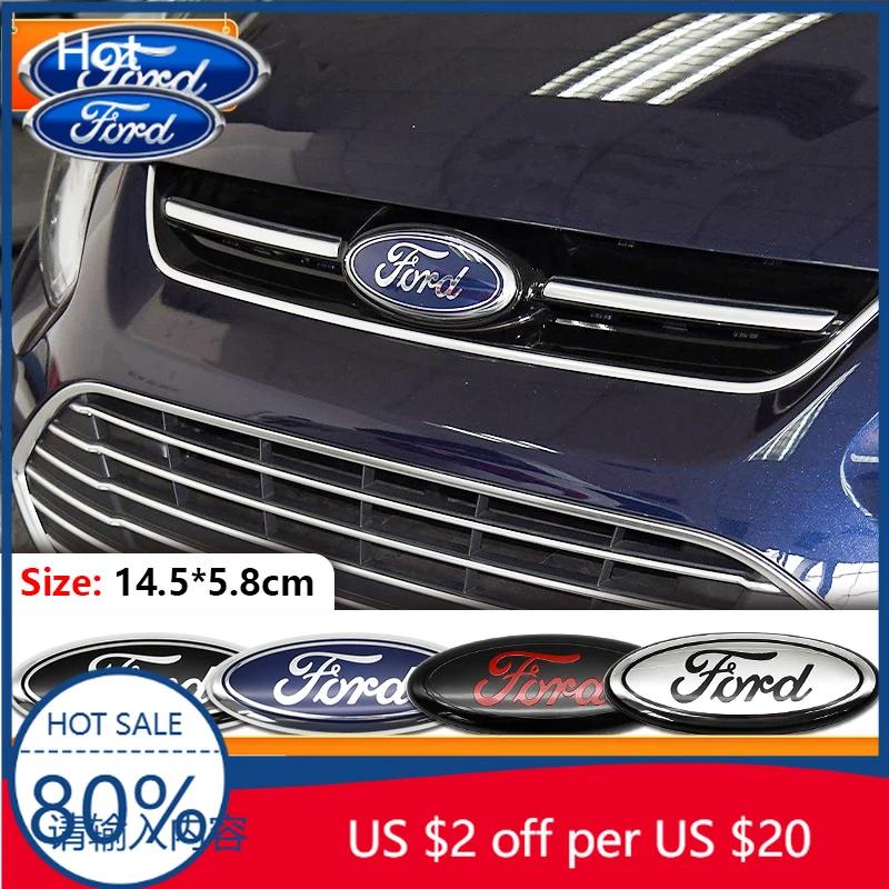 Car Sticker 2026 Ford New 2025 Hot 1PC 14.5CM Car Front Hood Emblem Badge Sticker Logo For Ford Mondeo Explorer Edge Focus Fiest