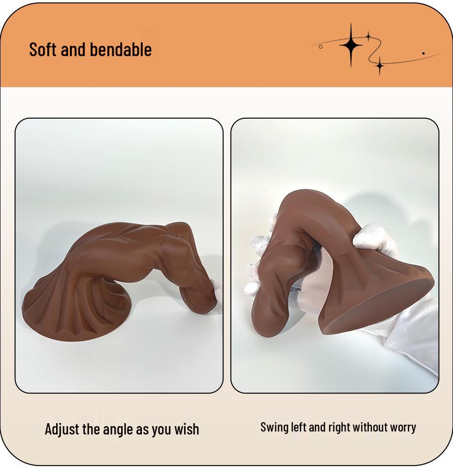 Unregelmäßig geformter Silikondildo - Stiller manueller weiblicher Masturbator