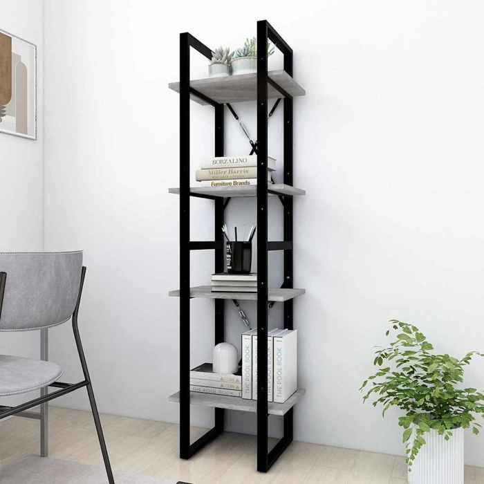Maison Exclusive - Bibliothèque 4 niveaux Sonoma gris 40x30x140 cm Bois