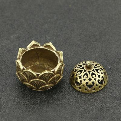 Incensário Estilo Antigo Peças Centrais de Mesa Flor de Lótus Vazada Suporte para Queimador de Incenso para
