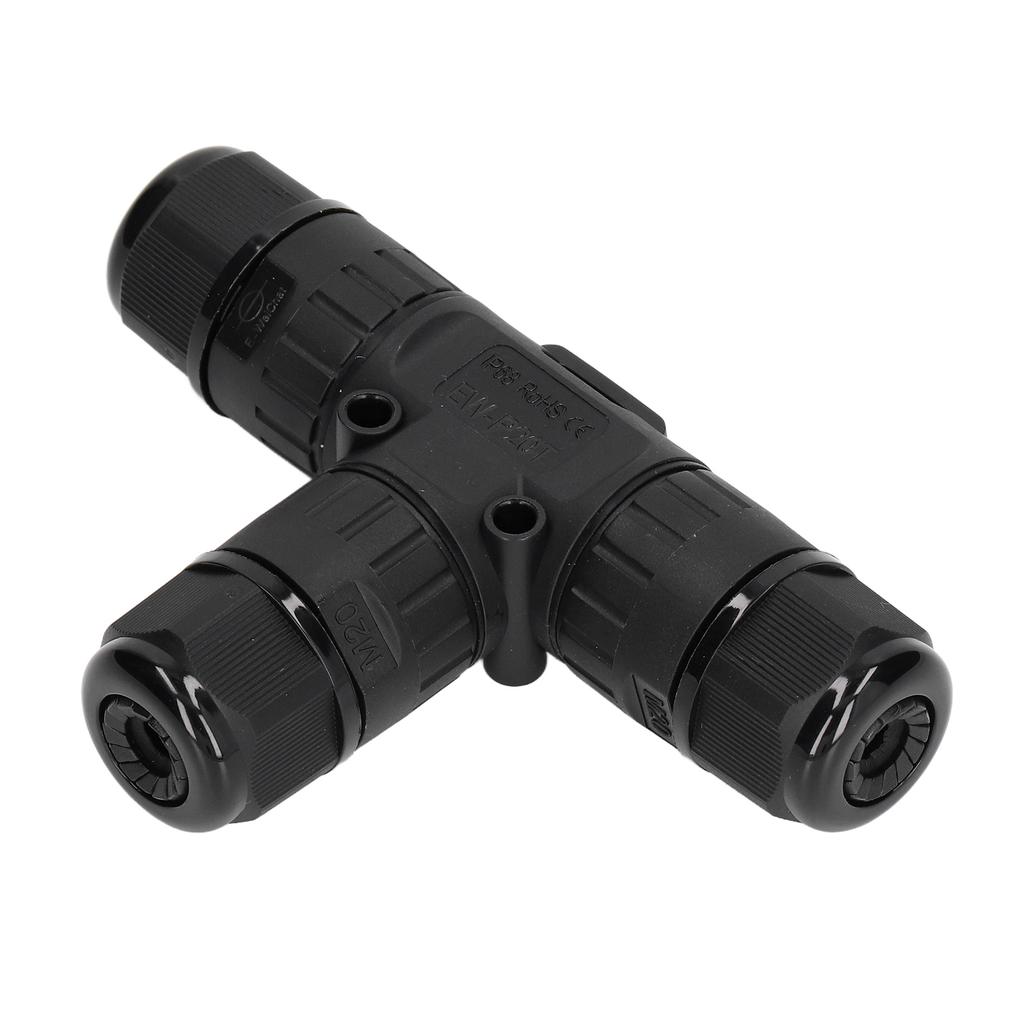 2 Stück T-Stück Abzweigdose Verbinder IP68 Wasserdicht 450V 16A 9?12mm 3-Wege-Kabelverbinder