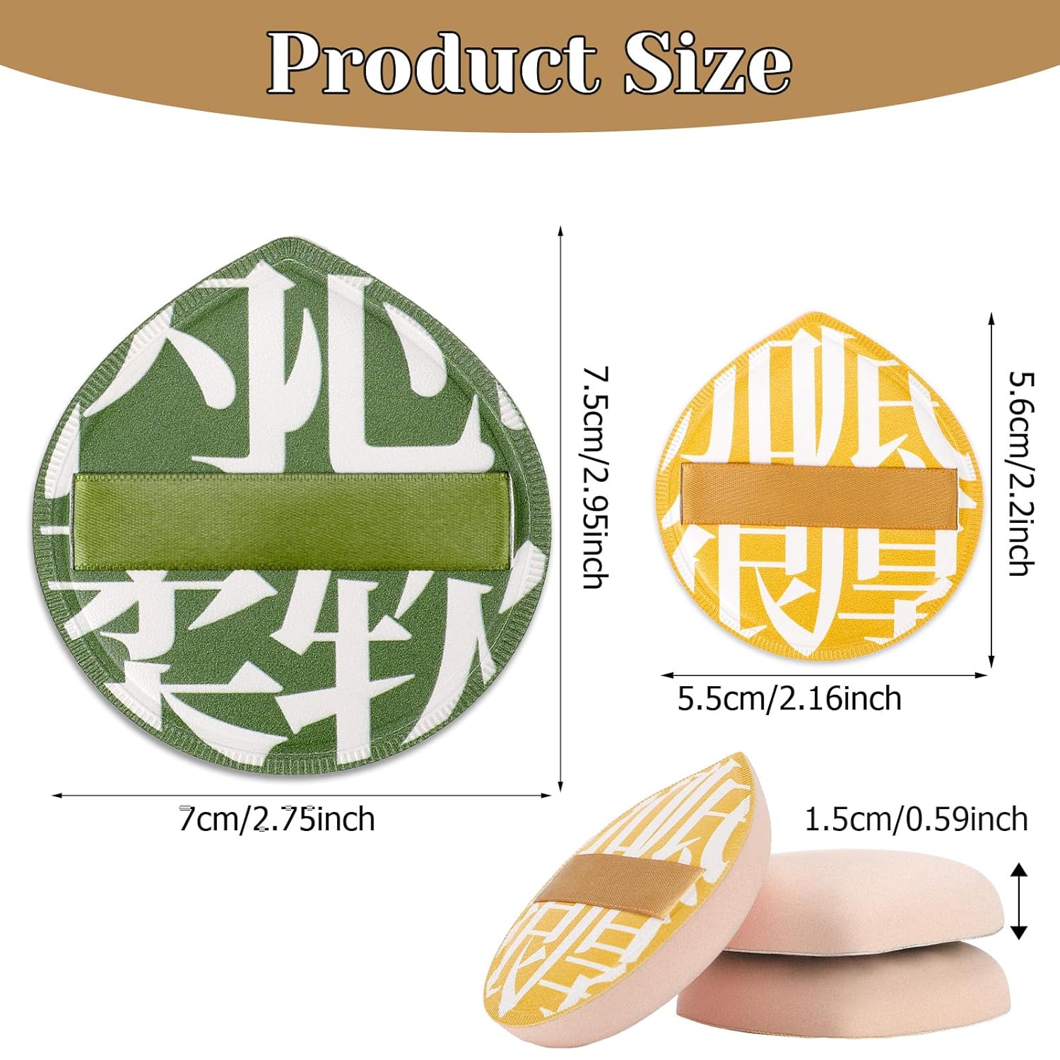 4 Pcs Makeup Sponge Makeup Flat Puffs Large Teardrop Powder Puff Sponge Makeups Cushion Puff for Powder Foundation Concealer Makeups Settin Liquid