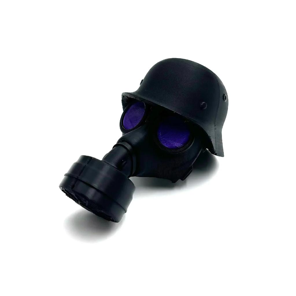 Funny Trailer Hitch Cover - Creative Helmet & Gas Mask Design, Universal Dust Cap For Coupling Protection