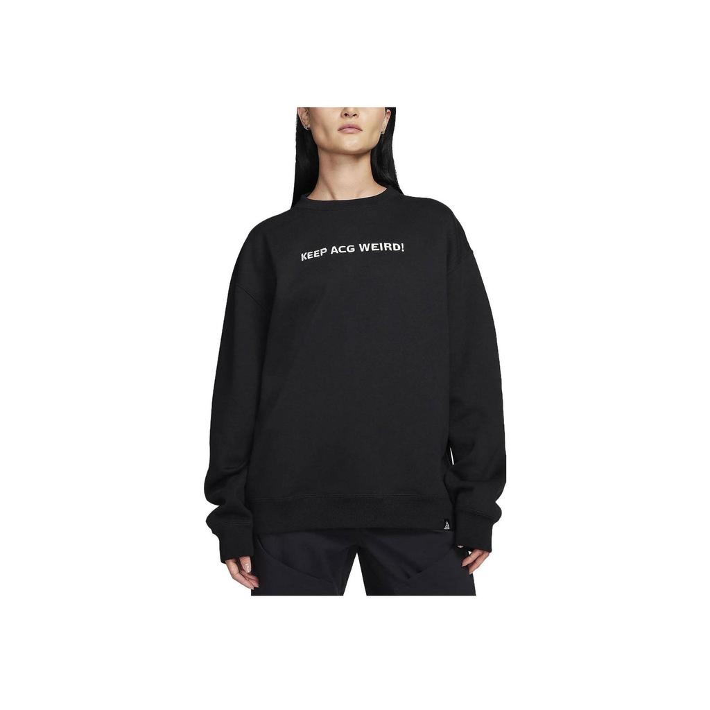 Nike Koszulka z długim rękawem i okrągłym dekoltem z nadrukiem Unisex Czarna FD9850-010