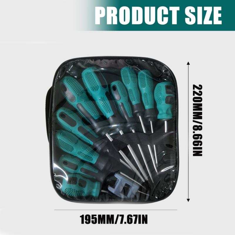 Steel Screwdriver With Industrial Magnetized Tip Flat & Slotted Bit  Screwdriver Multifunctional Magnetic Tool