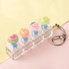 4-Key Reduce Pressure Toy Fruit Mini Keychain Pendant Push Button Keychain  Reduce Anxiety