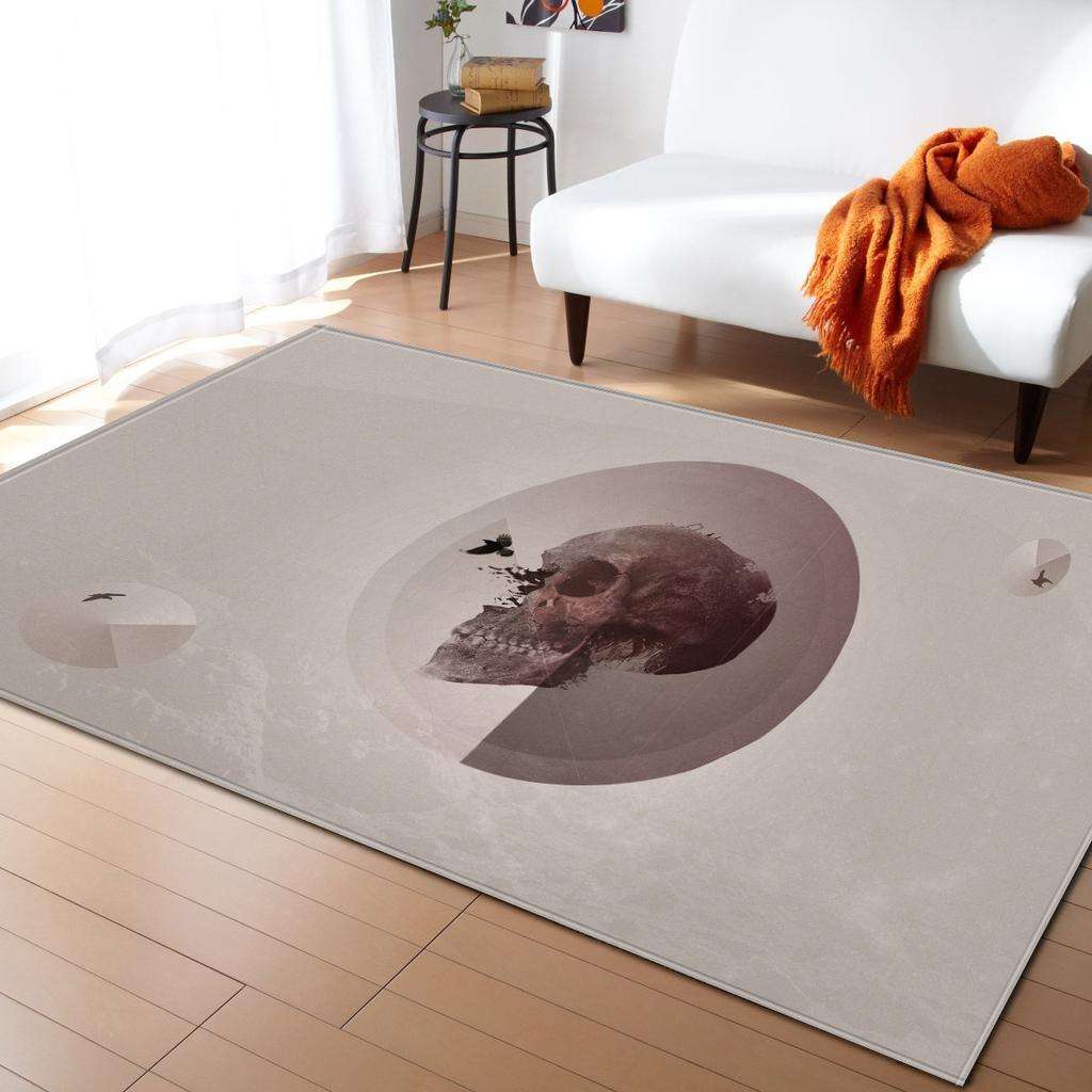 Skull Living Room Carpet Bedroom Dining Room Floor Mat