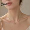 Micro Setting Necklace Faux Crystal Chain for Women Green Cubic