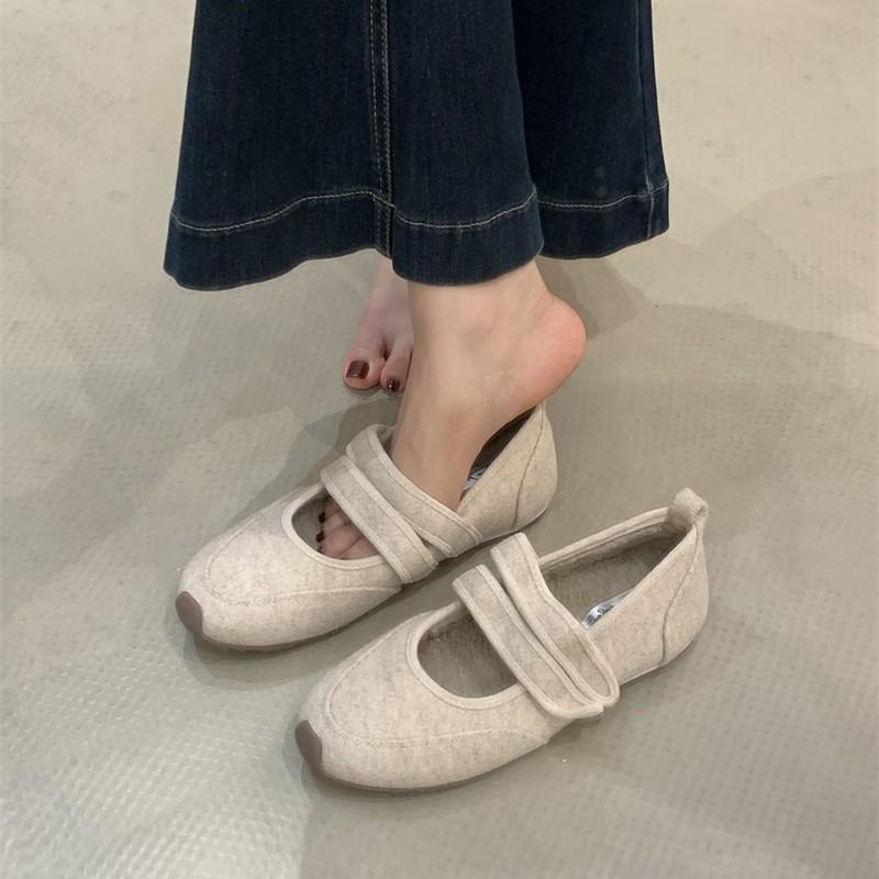 Casual wind velvet woolen Forrest Gump shoes 2025 winter new retro Velcro sneakers warm beanie shoes women