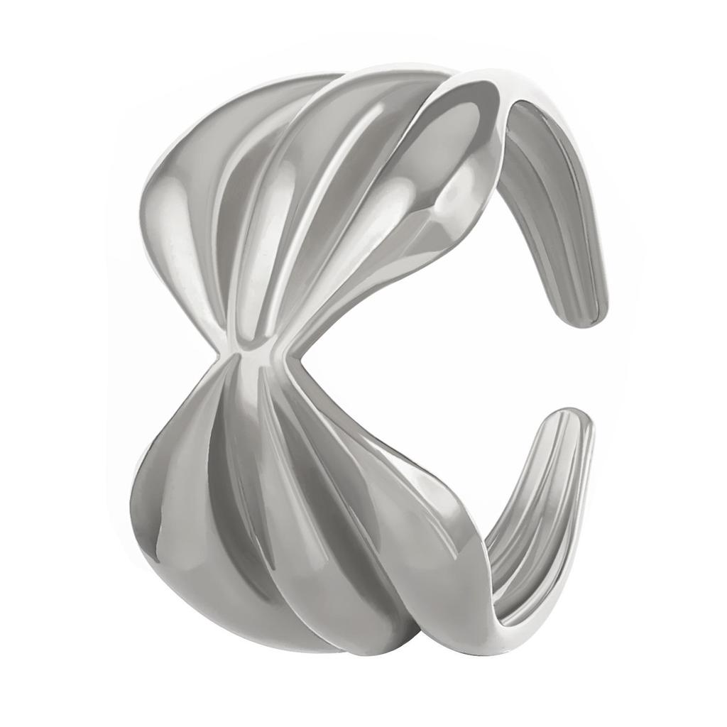 High-End Edelstahl Blumen- & Seestern Offener Ring für Damen