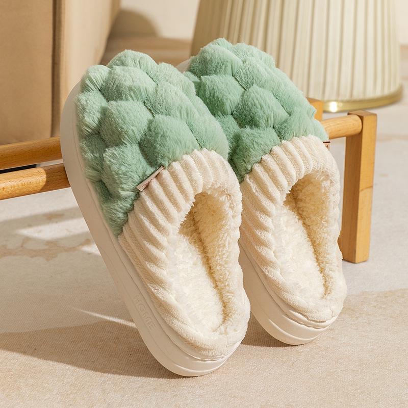 Women's Non-Slip Plush Cotton Slippers for All Seasons