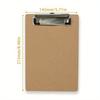 Low Profile A5 Wood Fiber Clipboard with Hanging Loop | Ideal for Home, Office, or Classroom Use, Writing Board, Cardboard