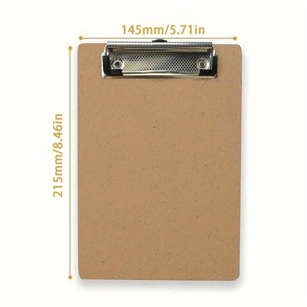 Low Profile A5 Wood Fiber Clipboard with Hanging Loop | Ideal for Home, Office, or Classroom Use, Writing Board, Cardboard