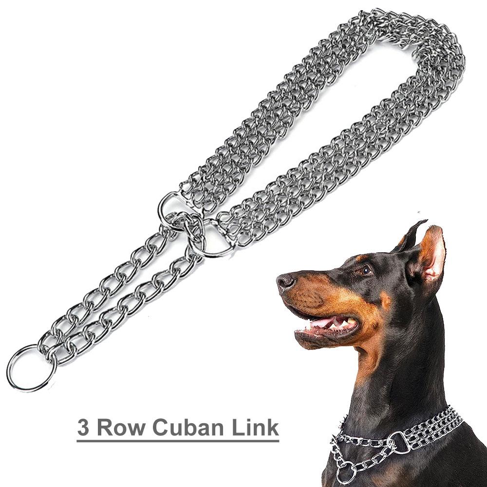 Collare a Martingala in Metallo Robusto per Cani Collare Anti-Tiro per Cani Collare a Martingala per Cani Catena Limitata Collare a Strozzatura per l'Addestramento dei Cani