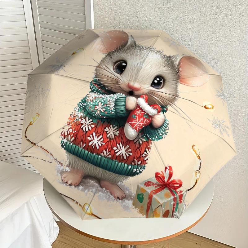 1pc mouse gift Pattern Umbrella Design Automatic Opening and Closing Umbrella, High-quality Travel Umbrella, Lightweight and Portable, -27
