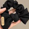 Ruffle Puff Hair Loop Vintage Bow Ponytail Strap Fashion Korean Headwear  for Meatball Head