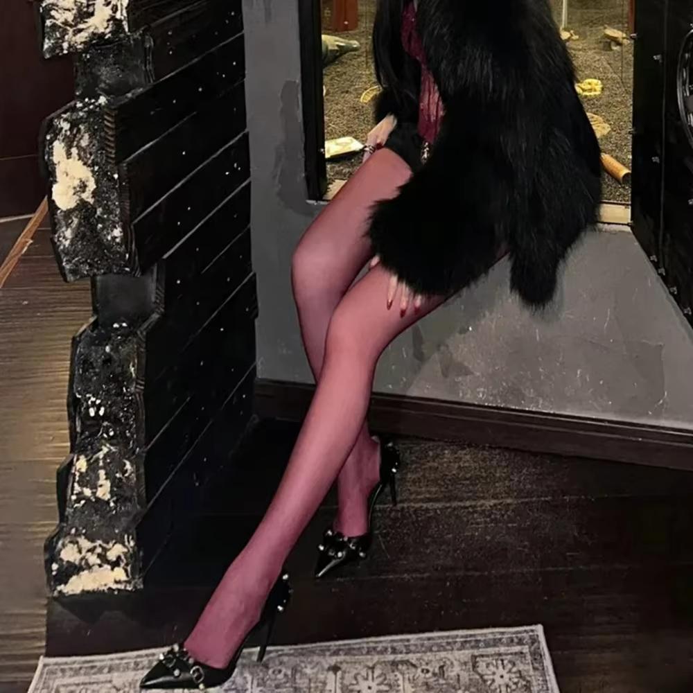 

Kave New Sexy Sheer Burgundy Tights For Women Super Elastic Large Size Leggings Women S Sexy Leggings Spring /Summer Tights Fit for 40-50kg