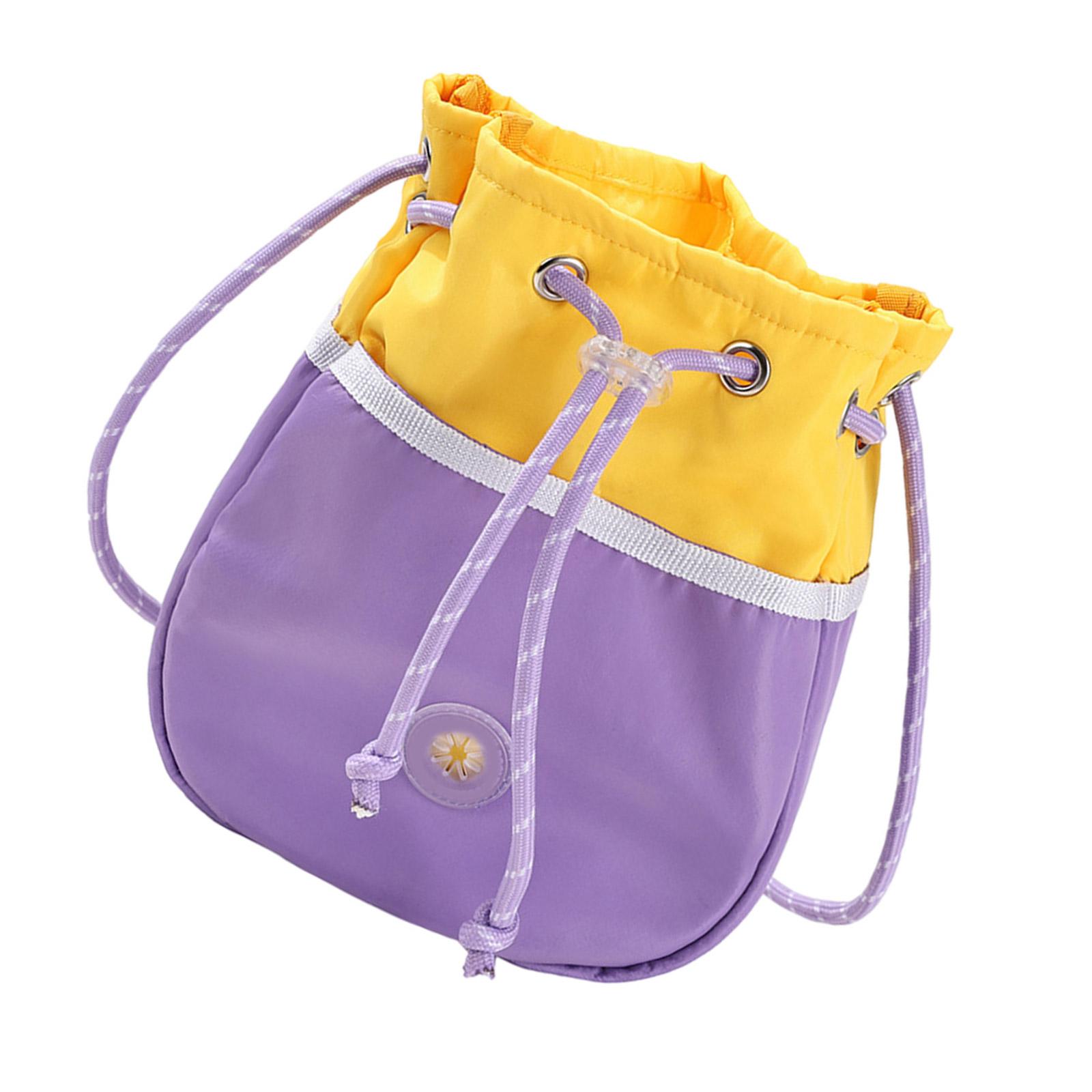 

Waterproof Dog Treat Pouch for Training Walking Easy to Use Snack Bag with Drawstring Designs Adjustable Shoulderbag фиолетовый