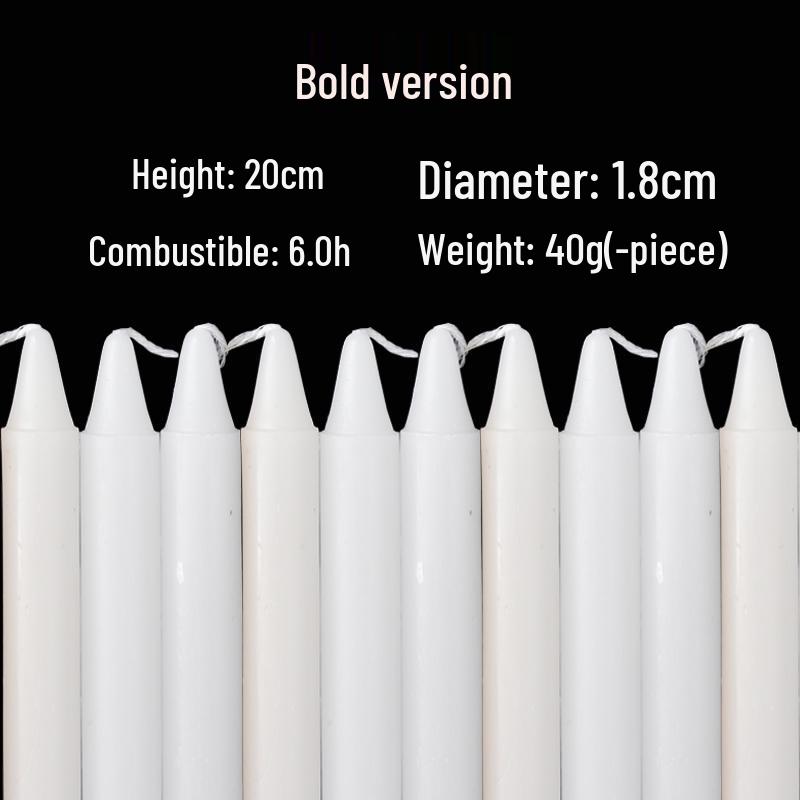 Red and White Long-Burning Smokeless & Odorless Emergency Candles for Power Outages & Disaster Prevention with Silk Flowers