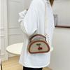2025 Fashion Design Cherry Pattern Creative Straw Woven Patchwork Small Handbags Cute Crossbody Shoulder Bag Travel Beach Bag