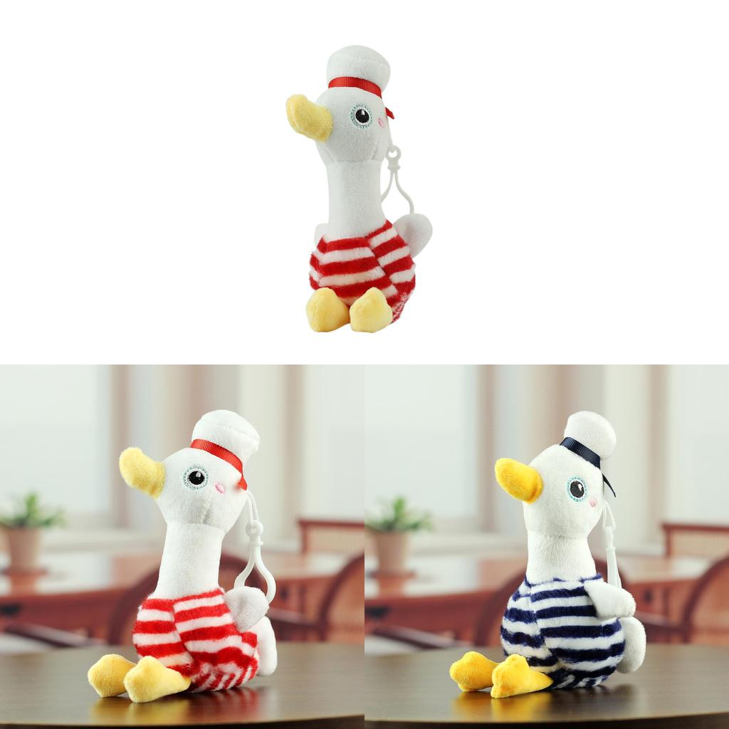 Cute Navy Duck Plush Toy Pendant With Soft Fabric For Backpack Accessories