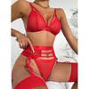Hot Erotic Mesh Lingerie Set Women Sexy Bra Panties and Garter Sets Woman Sensual Underweat Sex Suit Hot Sex Exotic Costume