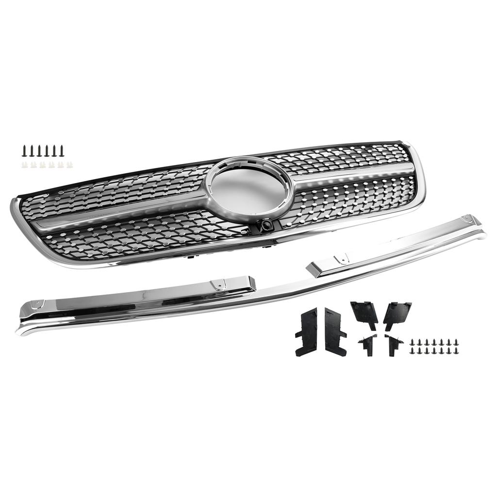 Diamond Front Bumper Grill Grille Fit Mercedes Vito W447 2015-19 GT Stlye