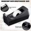 1Pc Black Desktop Mini Non-Slip Base Dispenser Tape Refill Dispenser For Tape Dispenser Tape Cutter With Office School Supplies