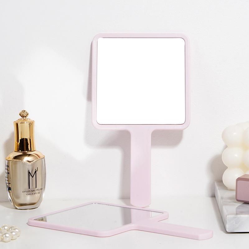 Portable High-Definition Handheld Cosmetic Mirror - Customizable Plastic Makeup Mirror Gift