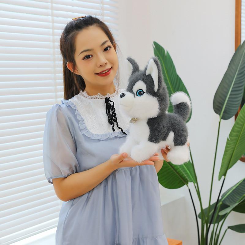Plush Cute Husky Toys Stuffed Children Funny Pet Cartoon Souvenir Gifts Dolls