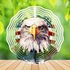 American Flag Eagle Wind Spinner Metal Garden Decor 360 Degree Rotating Outdoor Patio Holiday Ornament Patriotic Theme
