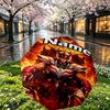 Custom Name Personalized Saint Seiya Print Umbrella, Auto Open Close, 8‑Rib Sturdy Frame, Commute Camping Hiking Use, Birthday Gift