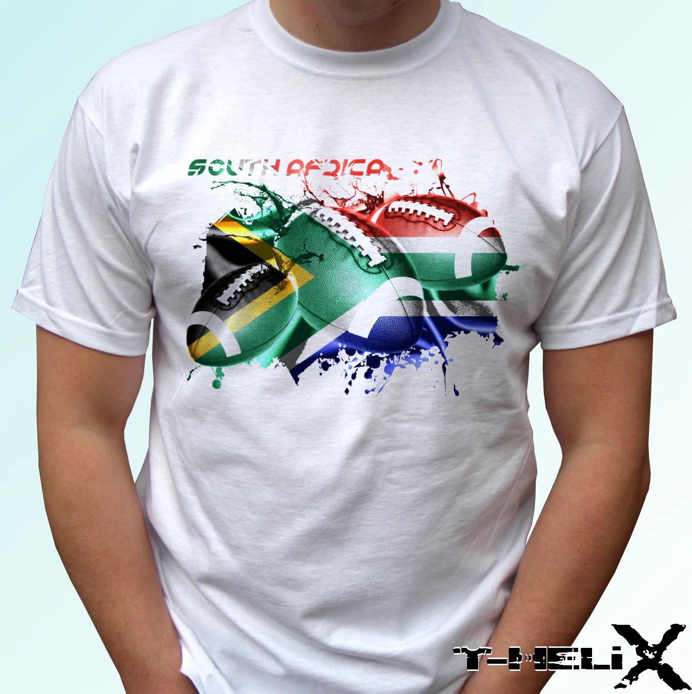 South Africa Rugby flag - white kids boys T-Shirt top tee football design s, kids sizes 160