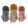 Winter Warm Windproof Cycling Full Face Ski Mask Double Sided Fleece Neck Gaiter Hooded Scarf Warmer