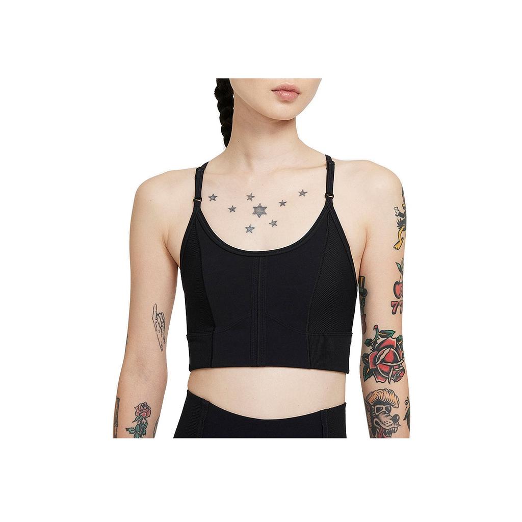 Nike Yoga Dri-FIT Indy Low-Intensity Support Running Yoga Tank Top Women Tops Black DD1184-010