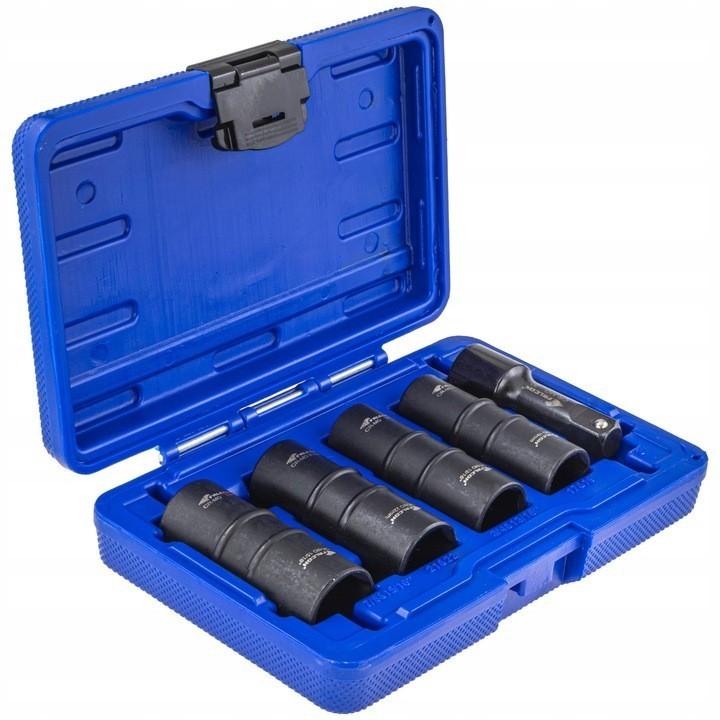 Double-sided Impact Sockets 1/2" for Aluminum Rims, 5 Pieces