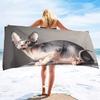 Adult Oversized Beach Towel Sphynx Cat Sand Proof Microfiber Woman Beach Towel Quick Dry Lightweight Travel Towel for Pet Lovers