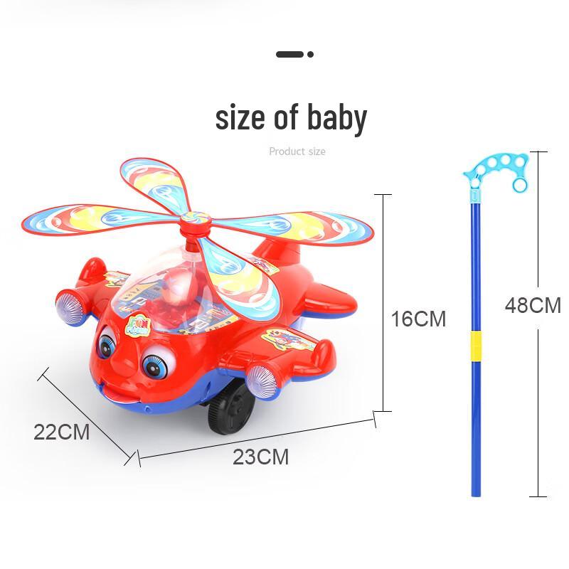 Winnie Elephant Baby Push-Along Airplane Toy