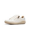 [Clarks] Leather Sneakers, Brian Bayla, Lightweight, Comfortable for Walking, Women's, Off-White Leather, Size 23.5 Cm