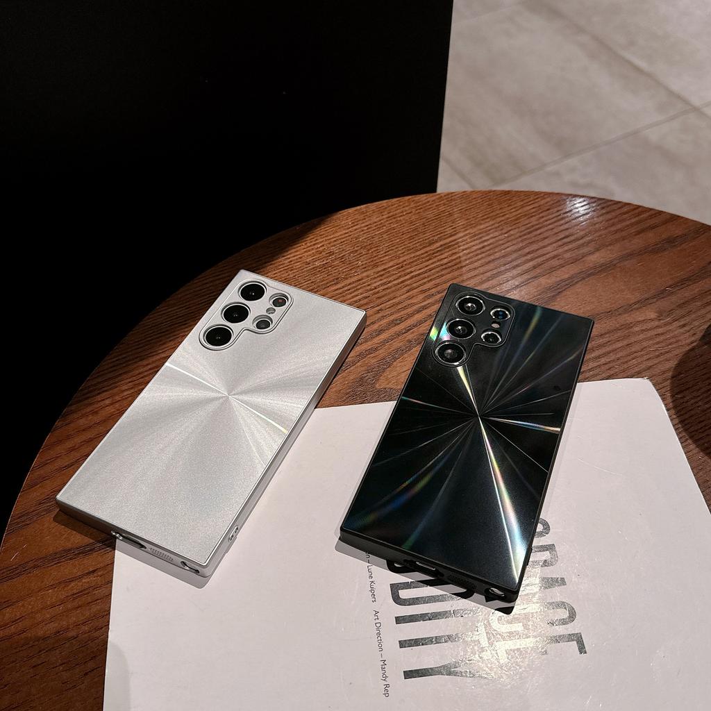 Samsung S25ultra Colorful Aurora CD Pattern Mobile Phone Case Laser S24u Advanced S23 Niche Anti Fall A54