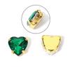 30pcs/lot 10/12mm Heart Shape Acrylic Sew On Rhinestones Stainless Steel Golden Claw Beads For DIY Clothes Jewelry Decoration