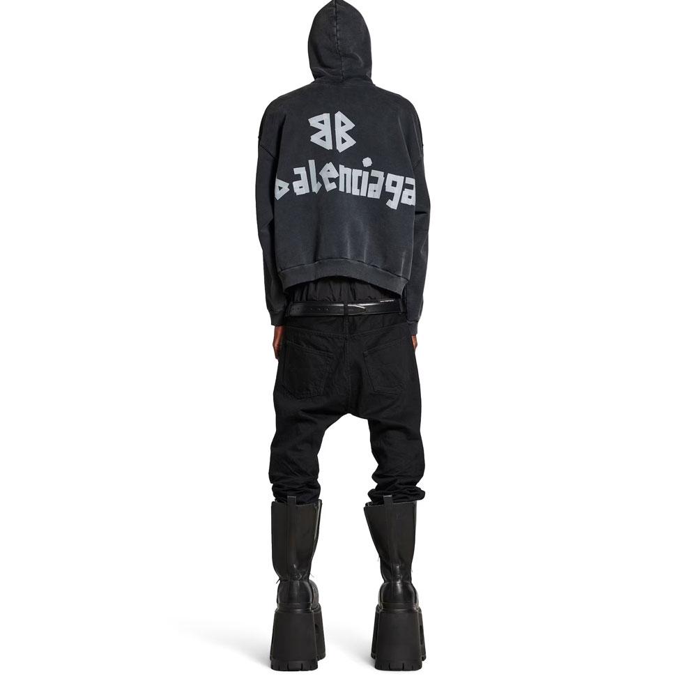 Balenciaga Ripped Pocket Tape Type Hoodie 744441TRVK21041