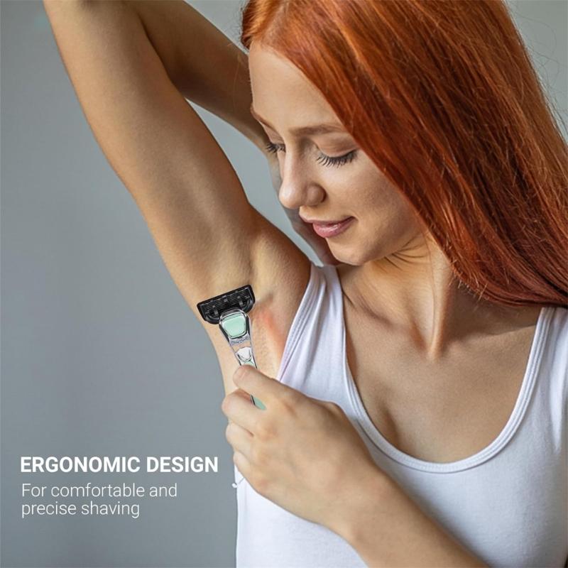 Safety Razors Safety Shaving Razors Metal Razors with 5 Safety Razors Blades,Ecofriendly Razors with Ergonomic Handle