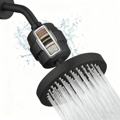 360° Adjustable Shower Water Purification Filter Reduce Skin Dryness Adjustable Nozzle Chlorine Removal Filter