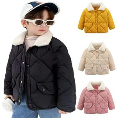 Leichte Daunenjacken Reverskragen Baumwollkleidung Herbst Winter Warme lässige Oberbekleidung Kind Jungen Mädchen Babymantel Weihnachtsgeschenk