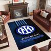Inter Milan Customize Text Floor Rug Office Rug Suitable for Foyer Game Room Hallway Dormitory Antislip Carpet Decorate Offices Best for Christmas