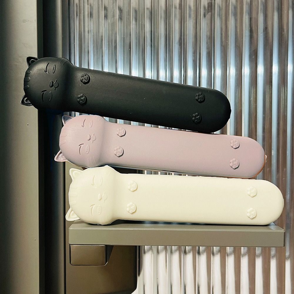 Cartoon Cat Door Knob Cover Silicone Doorknob Sleeve Cute Kids Safety Doorknob Protector for Home