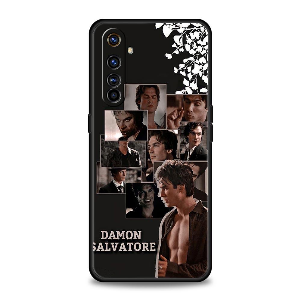 The Vampire Diaries Damon Phone Case For Realme 12 11 10 6 7 9 Pro Plus 8 5G C35 8i 9i GT2 GT3 GT5 GT Neo 2 3 5 Black Cover