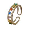 Adjustable Opened Rings Elegant Copper Gold Geometric Zircon Rings Woman Finger Jewelry Suitable for Women Party Daily